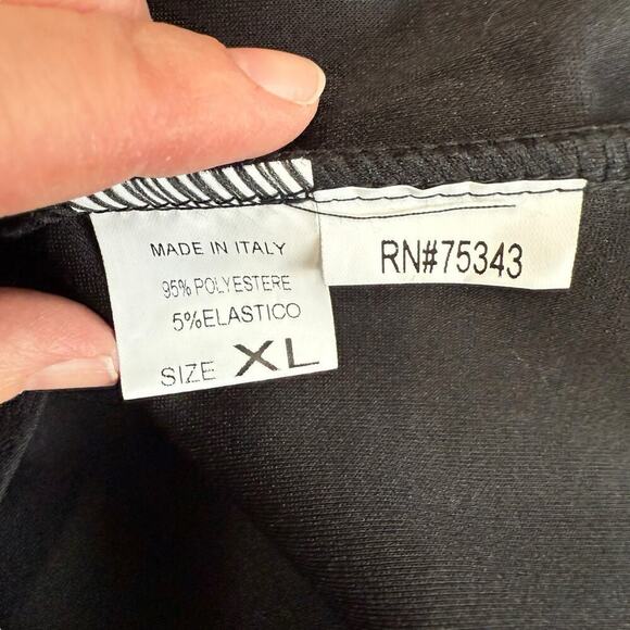 Carla Conti Dress Shift Black Made In Italy Sleeveless XL Witchy Gothic Goth - Picture 7 of 10